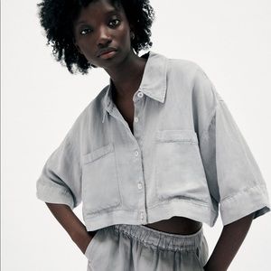 Zara cropped Overshirt